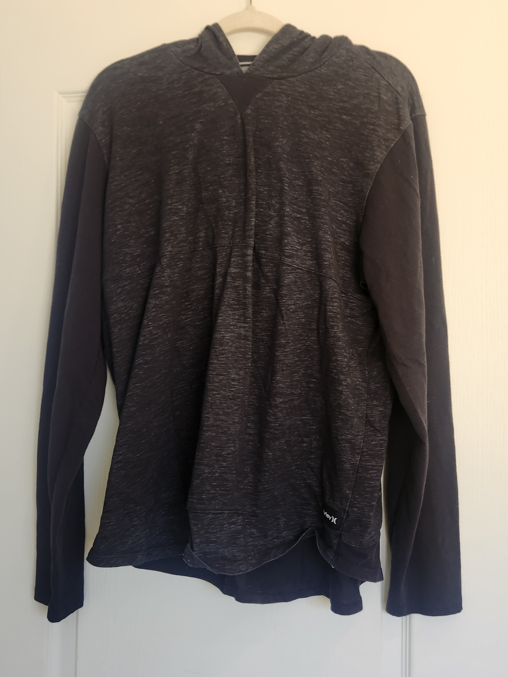 Hurley Men's Black Heathered Pullover Hoodie XL Euc